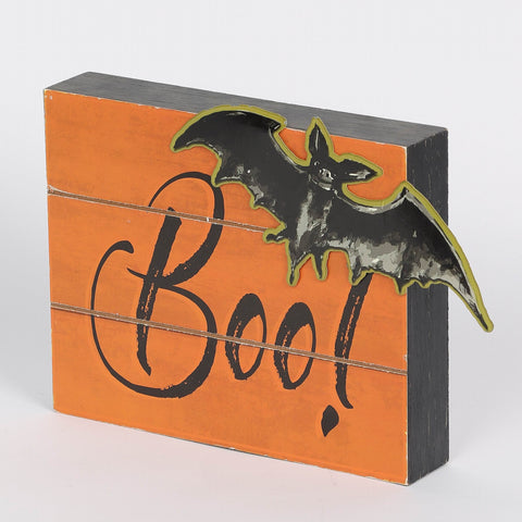 9.75*1.5*6.875‘’Orange Mdf Boo Table Décor