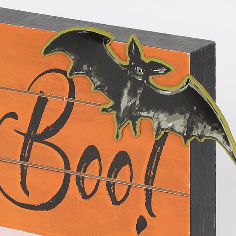 9.75*1.5*6.875‘’Orange Mdf Boo Table Décor