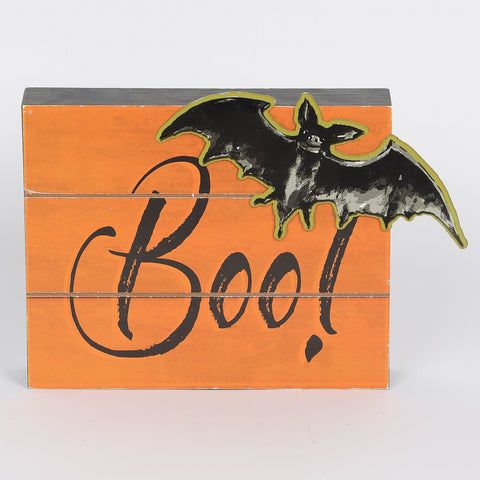 9.75*1.5*6.875‘’Orange Mdf Boo Table Décor