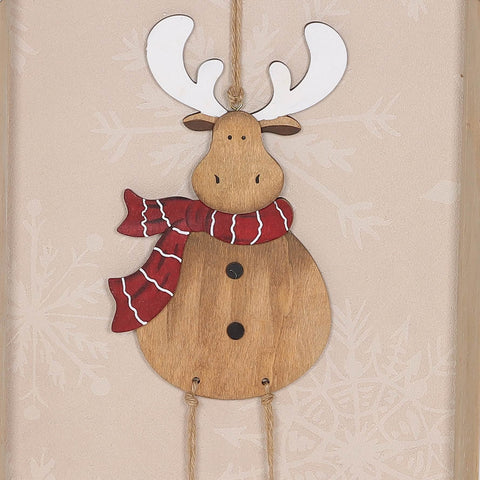 Christmas 11.875*1.125*23.625'' Mdf Deer Wall Décor