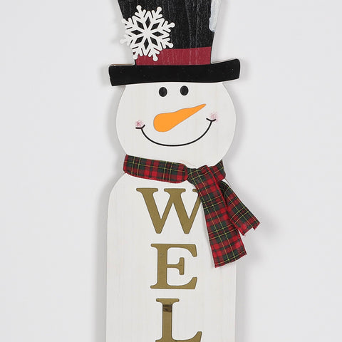 Christmas 9.375*1.125*42.0'' Mdf Welcome Sign Décor | Christmas Decor | Festive Holiday Decoration