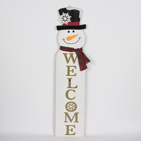 Christmas 9.375*1.125*42.0'' Mdf Welcome Sign Décor | Christmas Decor | Festive Holiday Decoration
