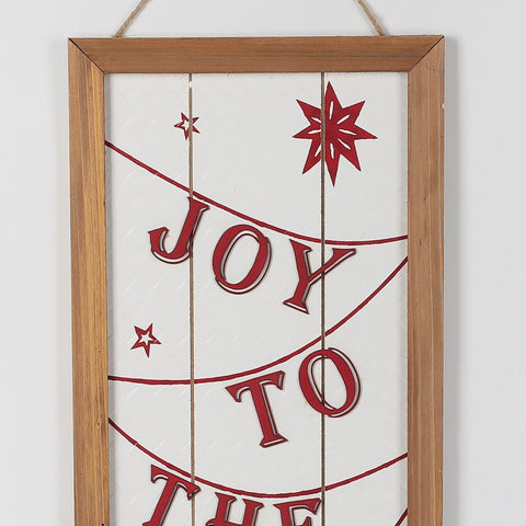 Christmas 9.75*0.5*23.5'' Mdf Joy To The World Sign Wall Hanger | Christmas Decor | Festive Holiday Decoration