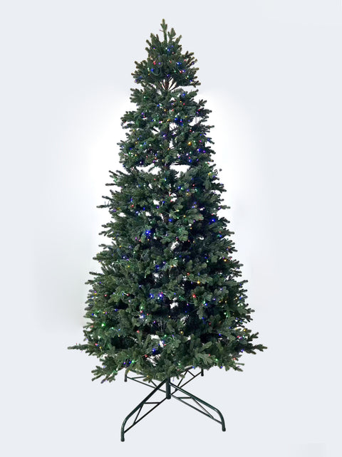 9Ft Pre-Lit Pe/Pvc Tips Artificial Tree