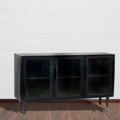 Side Board Cabinet | Media Console |  Mango Wood | 59" L x 15.8" W x 33.5" HT