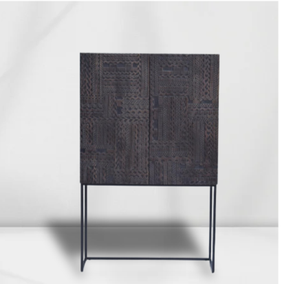 Bar Cabinet | Mango Wood | 39" L x 18" W x 63" HT