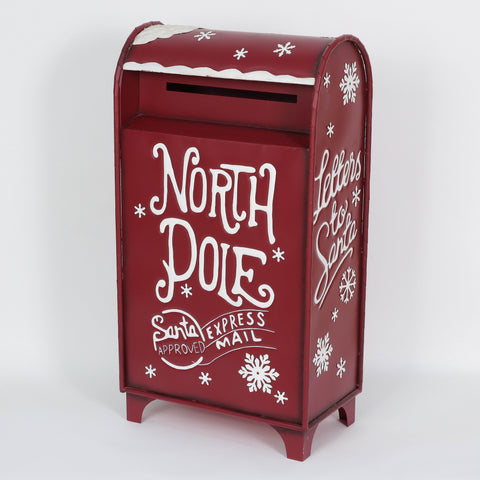 30" North Pole Santa Approved Express Mail - Mailbox Décor Metal- Indoor/Outdoor Holiday Decoration