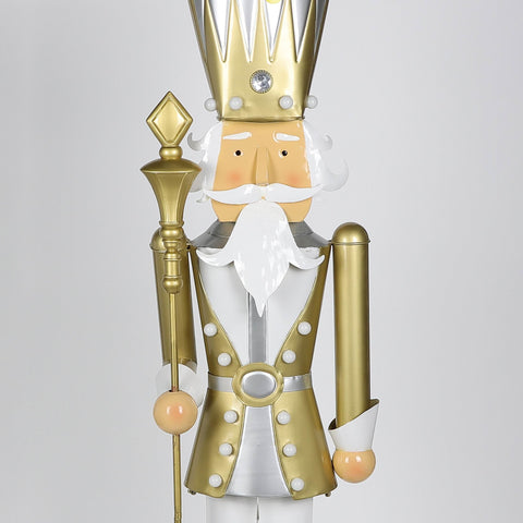 Christmas 12.0*12.0*48.0''Gold Nutcracker Décor W/Lite