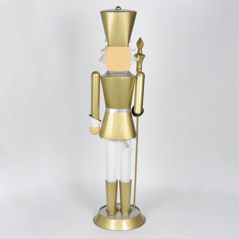 Christmas 12.0*12.0*48.0''Gold Nutcracker Décor W/Lite