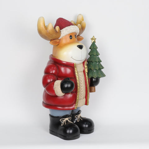 Christmas Resin Reindeer W/ Light Décor