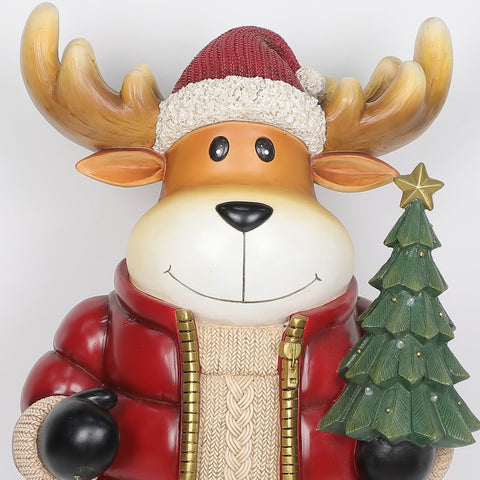 Christmas Resin Reindeer W/ Light Décor