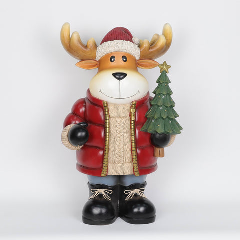 Christmas Resin Reindeer W/ Light Décor