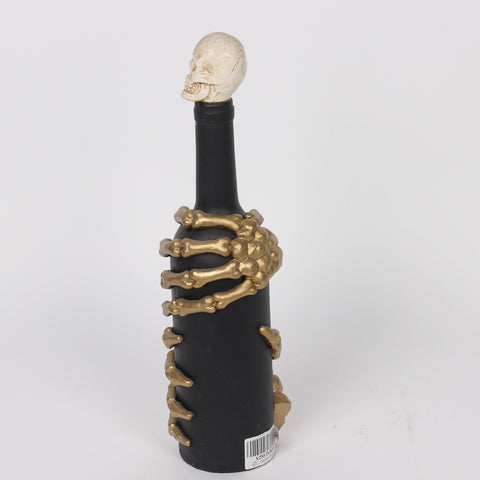3.25*13.0'' Black Bottle W/Gold Hands Décor