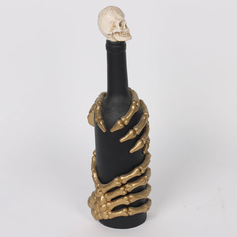 3.25*13.0'' Black Bottle W/Gold Hands Décor