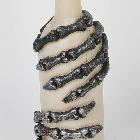 3.0*12.75'' White Bottle W/Iron Hands Décor