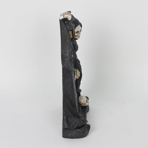 8.0*2.5*12.75''Black Death Awaits Ghost Tombstone Décor