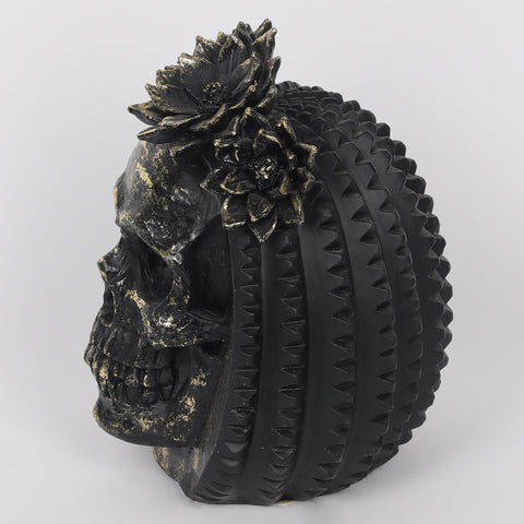 6.75*9.0''Ghost Skull Décor W/Lite