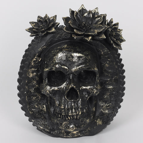 6.75*9.0''Ghost Skull Décor W/Lite