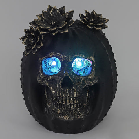6.75*9.25'''Ghost Skull Décor W/Lite