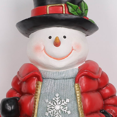 Christmas Resin Snowman W/ Light Décor