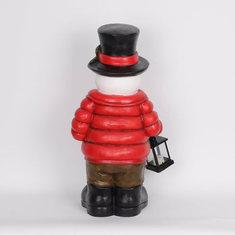 Christmas Resin Snowman W/ Light Décor