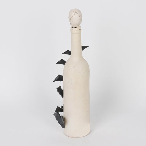 4.0*2.75*13.5'' Lighting White Bottle W/Bats Décor