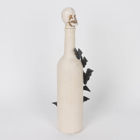 4.0*2.75*13.5'' Lighting White Bottle W/Bats Décor