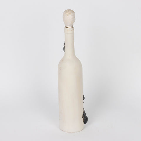 3.0*2.75*13.5''Lighting White Skull Cover Bottle W/Spiders Décor