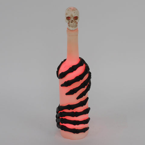 3.0*12.75'' Lighting White Bottle W/Black Hands Décor