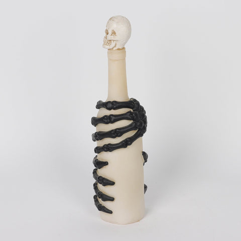 3.0*12.75'' Lighting White Bottle W/Black Hands Décor
