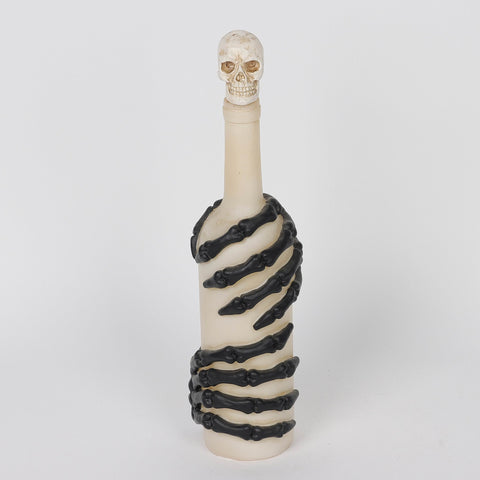 3.0*12.75'' Lighting White Bottle W/Black Hands Décor
