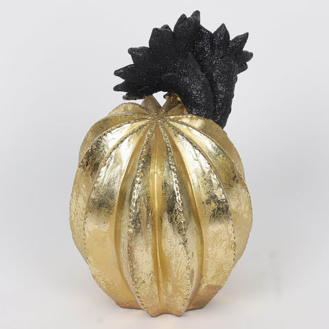 5.25*6.5*8.5''Gold Resin Skull Décor W/Lite