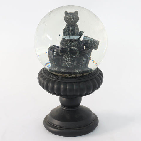 4.5*8.0'' Resin Ghost Cat/Skull Water Ball Table Décor