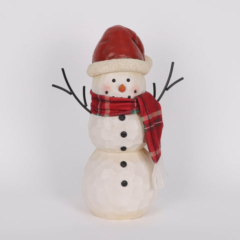 Christmas Resin Snowman  W/ Led Décor