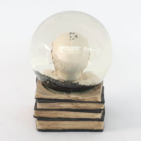 4.0*4.0*5.5''White Skull Resin Water Ball Décor