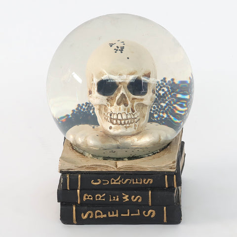 4.0*4.0*5.5''White Skull Resin Water Ball Décor