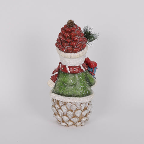 Christmas Resin Snowman  W/ Led Décor