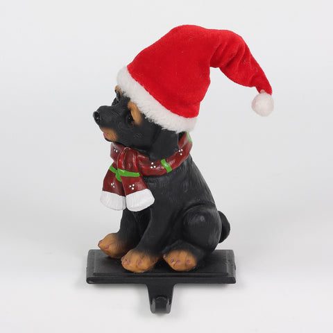 7.125"H Santa Hat Dog Stocking Holder