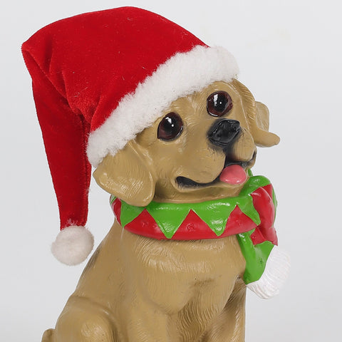 7.125"H Santa Hat Dog Stocking Holder