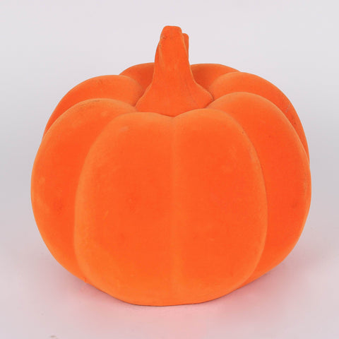 6.0*5.5''Orange Flocking Pumpkin Décor
