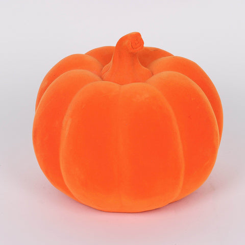6.0*5.5''Orange Flocking Pumpkin Décor