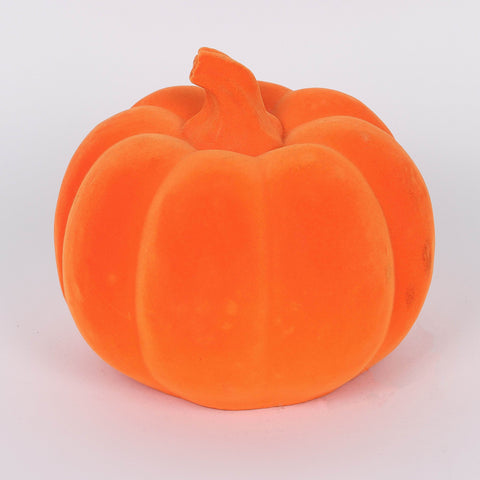 6.0*5.5''Orange Flocking Pumpkin Décor