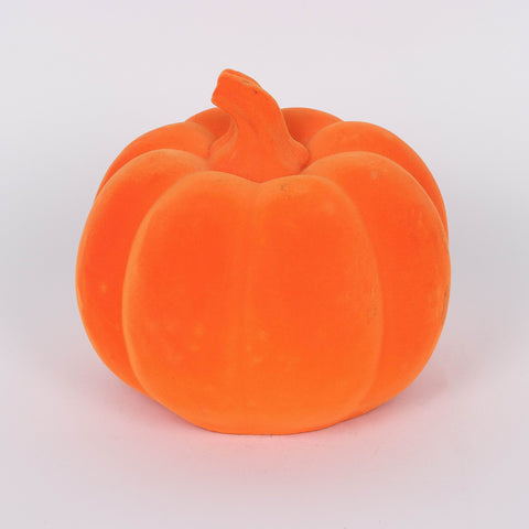 6.0*5.5''Orange Flocking Pumpkin Décor