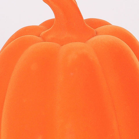 5.75*7.5''Orange Flocking Pumpkin Décor