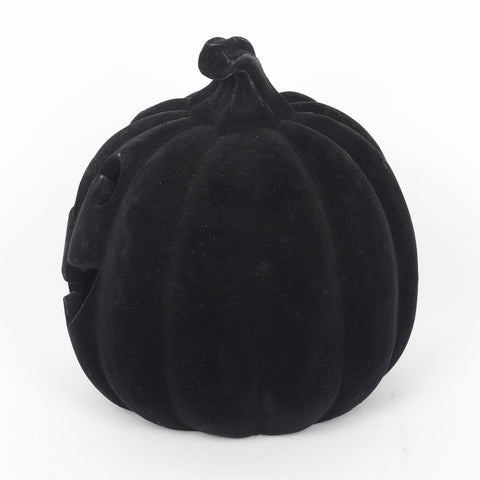 6.75*7.5''Black Flocking Pumpkin Décor