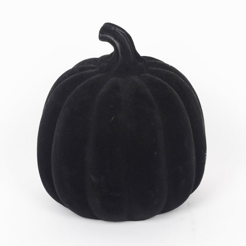 6.75*7.5''Black Flocking Pumpkin Décor