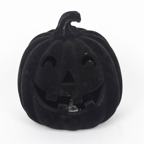 6.75*7.5''Black Flocking Pumpkin Décor