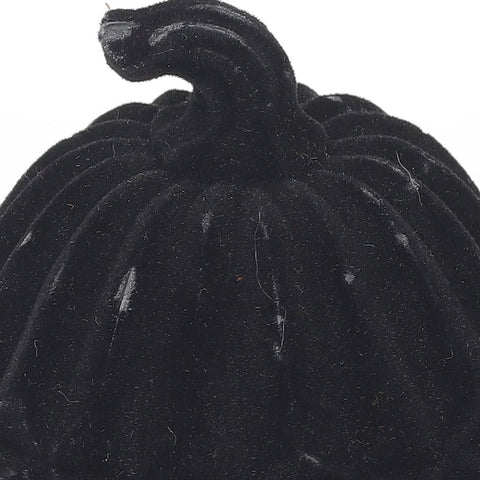 3.375*4.375'' Black Flocking Pumpkin Décor