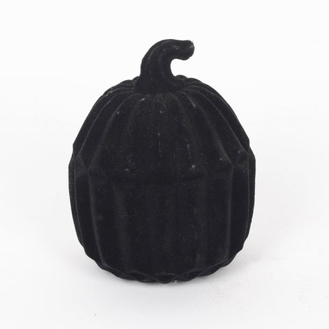 3.375*4.375'' Black Flocking Pumpkin Décor
