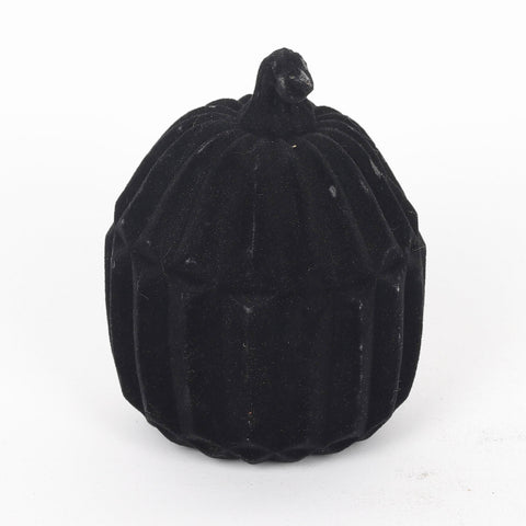 3.375*4.375'' Black Flocking Pumpkin Décor